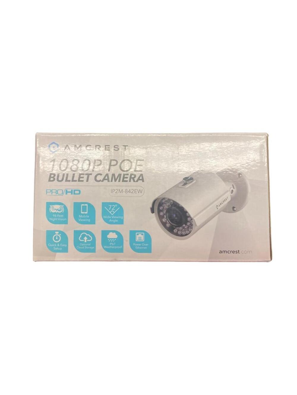 Amcrest 1080P POE Bullet Camera - Pro HD Security Surveillance IP2M-842EW - Picture 1 of 2